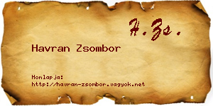 Havran Zsombor névjegykártya